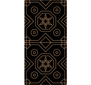 Black pattern with gold geometric triangle wallpaper - TenStickers