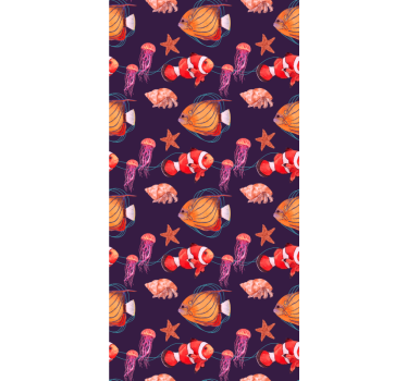 Aquatic Life Ensemble fish wallpaper - TenStickers