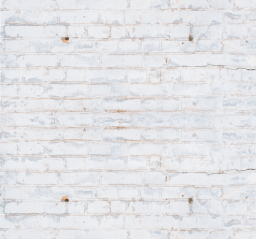 White brick pattern with worn paint wallpaper - TenStickers