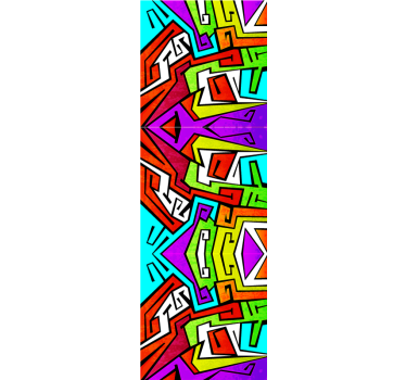 Teenage bedroom wallpaper geometric vibrancy - TenStickers