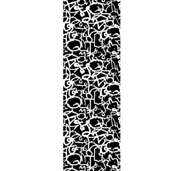 Black and white paint drip wallpaper painting - TenStickers