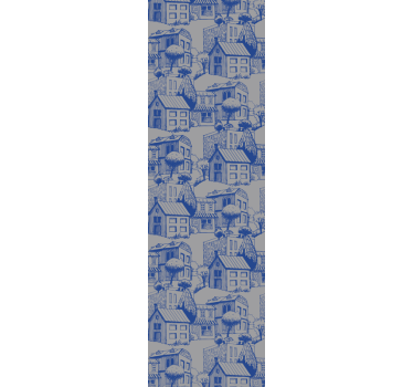 Urban Sketch Illustration city wallpaper - TenStickers