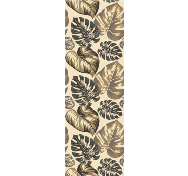Monochrome Foliage leaf wallpaper - TenStickers