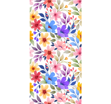 Floral Blossom flower wallpaper - TenStickers