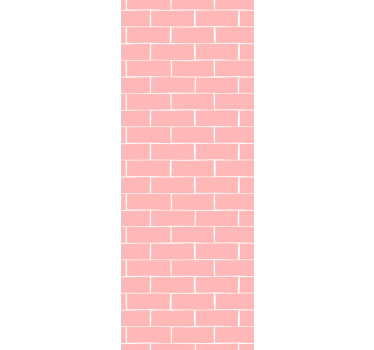 Brick wallpaper in pink brick pattern - TenStickers