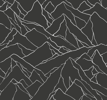 Geometric Mountains living room wallpaper - TenStickers