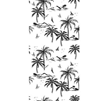 Tropical Island Scenery jungle wallpaper - TenStickers