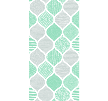 Living room wallpaper with geometric textured designs - TenStickers