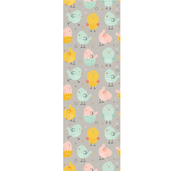 Cute chicken pastel colors lounge wallpaper - TenStickers