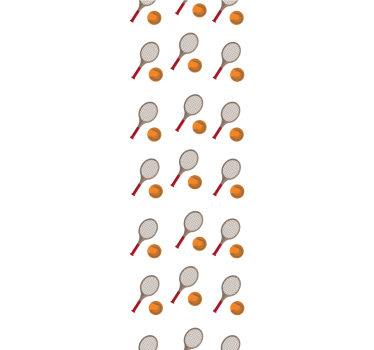 Teenage bedroom wallpaper tennis inspired - TenStickers