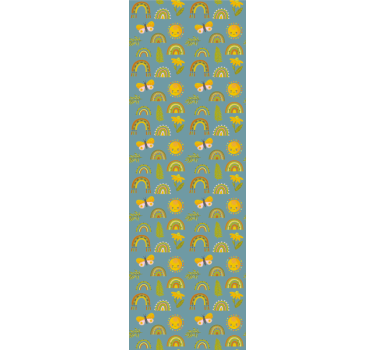 Cheerful Nature Patterns butterfly wallpaper - TenStickers