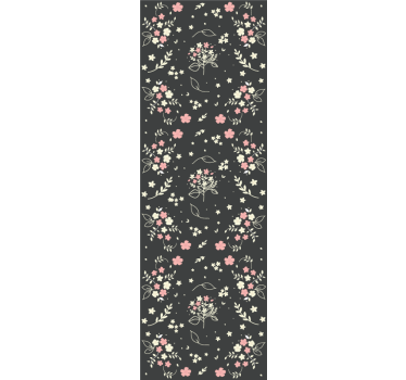 Gray background with little pink bedroom wallpaper - TenStickers