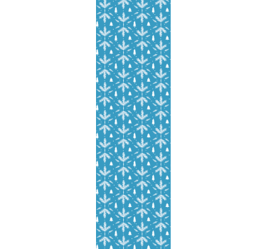 Nordic style folk blue Wallpaper for bedroom - TenStickers