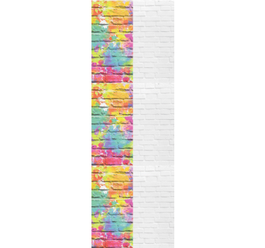 Brick wallpaper in vibrant colorful patterns - TenStickers