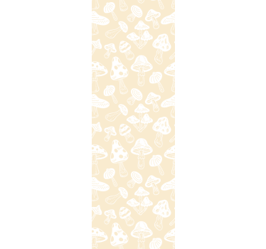 Beige mushrooms designs Nature Wallpaper - TenStickers