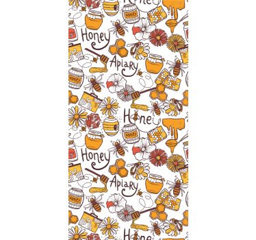 Teenage bedroom wallpaper beehive delight - TenStickers