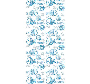 Aquatic Friends fish wallpaper - TenStickers
