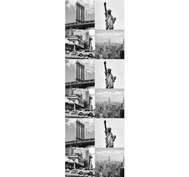 NYC grey collage  New York City Wallpaper - TenStickers