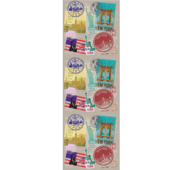 New york wallpaper new york stamps - TenStickers