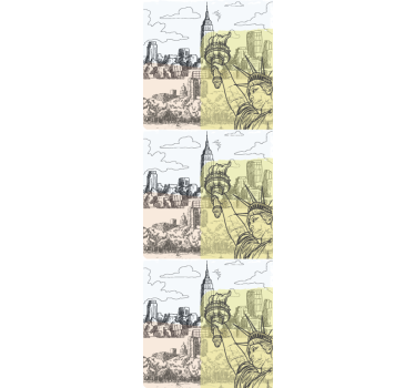 Urban Sketch Design city wallpaper - TenStickers