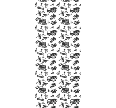 Construction Motif industrial wallpaper - TenStickers