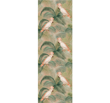 Tropical Parrot Print living room wallpaper - TenStickers