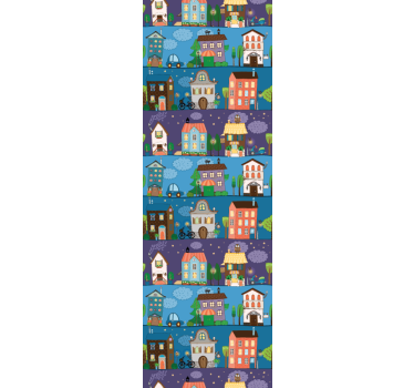Urban Storytime city wallpaper - TenStickers