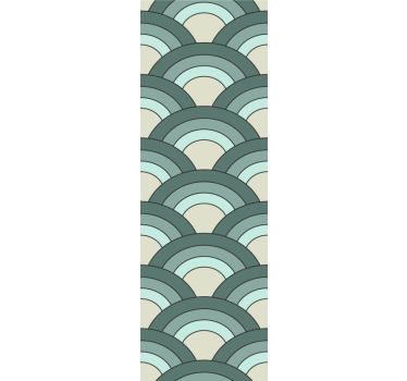 Blue shaded scales pattern retro wallpaper - TenStickers