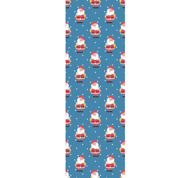 Cartoon Santa Claus spotted pattern Xmas wallpaper - TenStickers