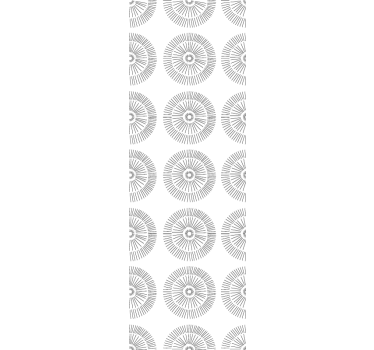 Minimalist Circular Patterns living room wallpaper - TenStickers