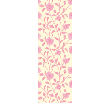 Vintage small roses on pink background Vintage Wallpaper - TenStickers