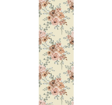 Botanical composition living room wallpaper - TenStickers