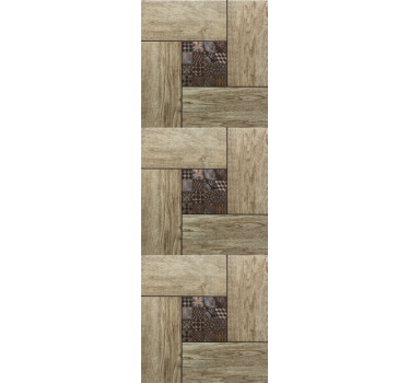 Wood effect wallpaper faux wood panels - TenStickers
