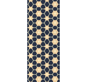 Hexagonal star pattern living room wallpaper - TenStickers