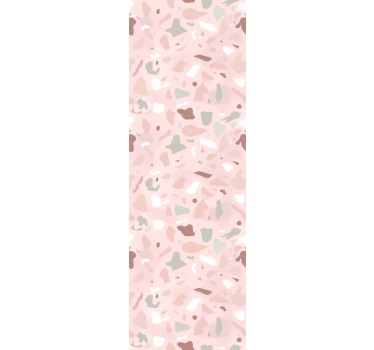 Pink shades terrazzo pattern Lounge Wallpaper - TenStickers