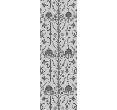 French Provincial gray floral pattern vintage wallpaper - TenStickers