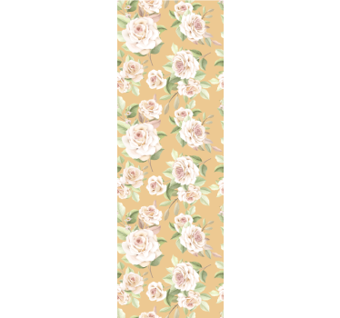 Soft roses arrangement living room wallpaper - TenStickers