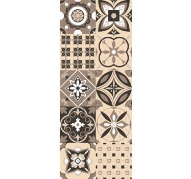 Brown classic tiles vintage wallpaper - TenStickers