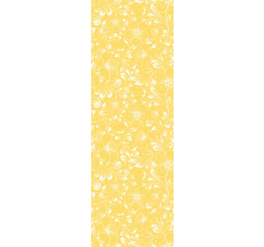 Yellow floral Grandmillenial style bedroom wallpaper - TenStickers