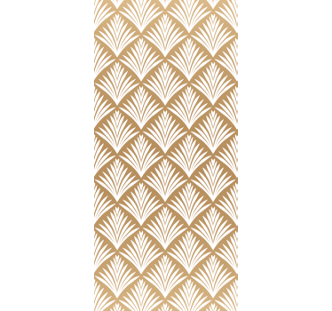 Gold leaves in art decor style Hallway and stairs wallpaper - TenStickers