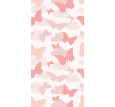 Cloud Pattern butterfly wallpaper - TenStickers