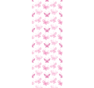 Pink shades butterfly wallpaper - TenStickers