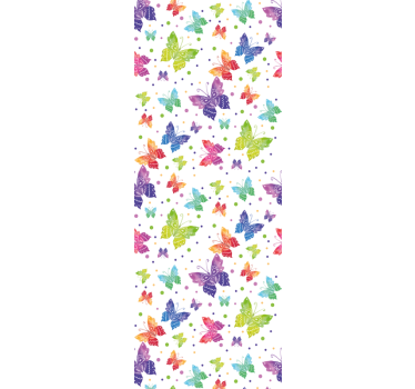 Colorful pattern for babies butterfly wallpaper - TenStickers