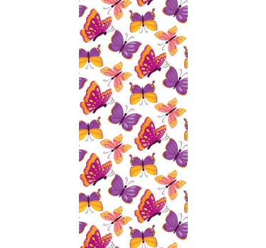 Purple Shades butterfly wallpaper - TenStickers