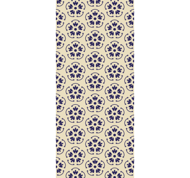 Geometric flower pattern Lounge wllpaper - TenStickers