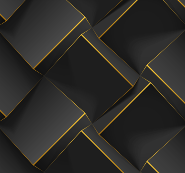 Black shapes Living Room Wallpaper - TenStickers