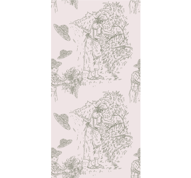 Country Harvest Scene baroque wallpaper - TenStickers