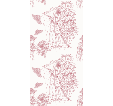Harvest minimalist scene baroque wallpaper - TenStickers