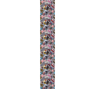Urban sticker bomb Wallpaper Paintings - TenStickers