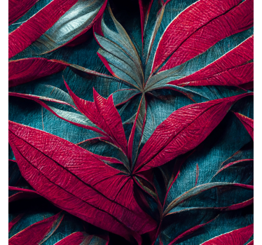 Tropical Leaves Living room wallpaper - TenStickers